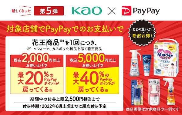 Kao商品購入で40％還元キャンペーン